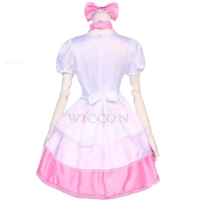 Anime Cardcaptor Sakura Kaart Captor Kinomoto Sakura Cosplay Kostuum Pruik Roze Witte Jurk Lolita Vrouw Kawaii Verjaardagsfeestje Pak