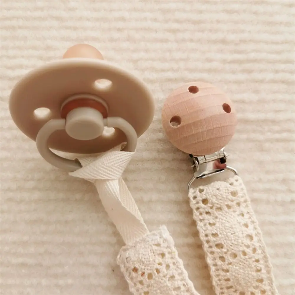 Ethnic Style Baby Cloth Pacifier Chain Wood Adjustable Soother Holder Dummy Clips Teether Toys Straps Nipple Holder Clips Baby