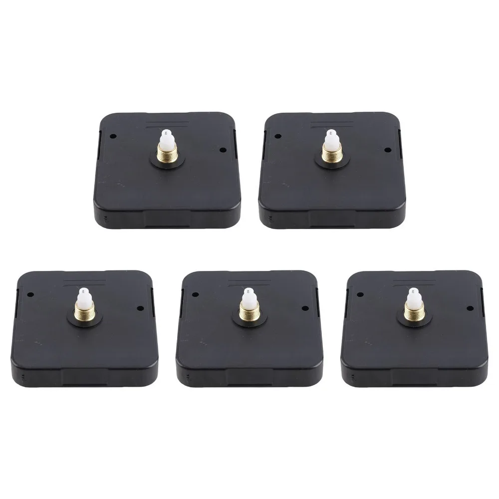 

5Pcs Practical Plastic Clock Movement Black 5.6 x 5.6 x 1.6cm 2188 Movement Clock Replacement Parts DIY Clock