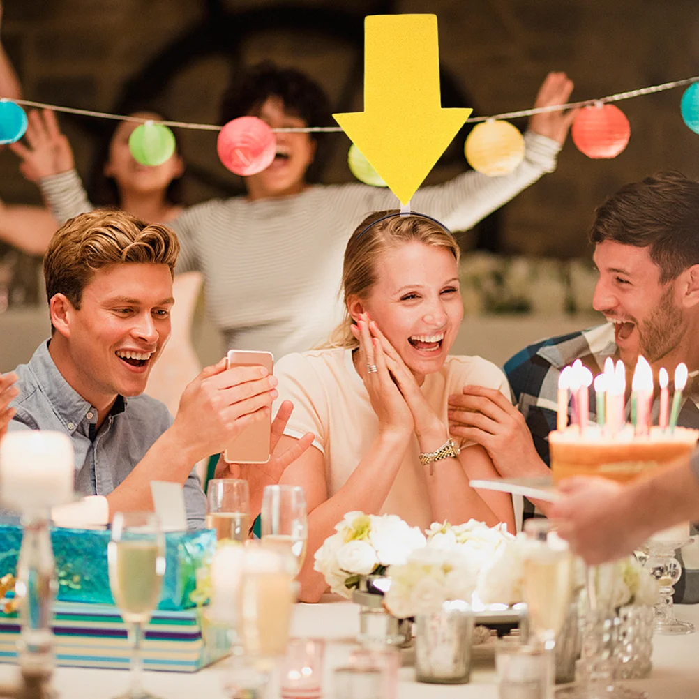 

2pcs Arrow Headbands Creative Bopper Arrowhead Elastic Hairband Novelty Party Headdress For Carnival Masquerade