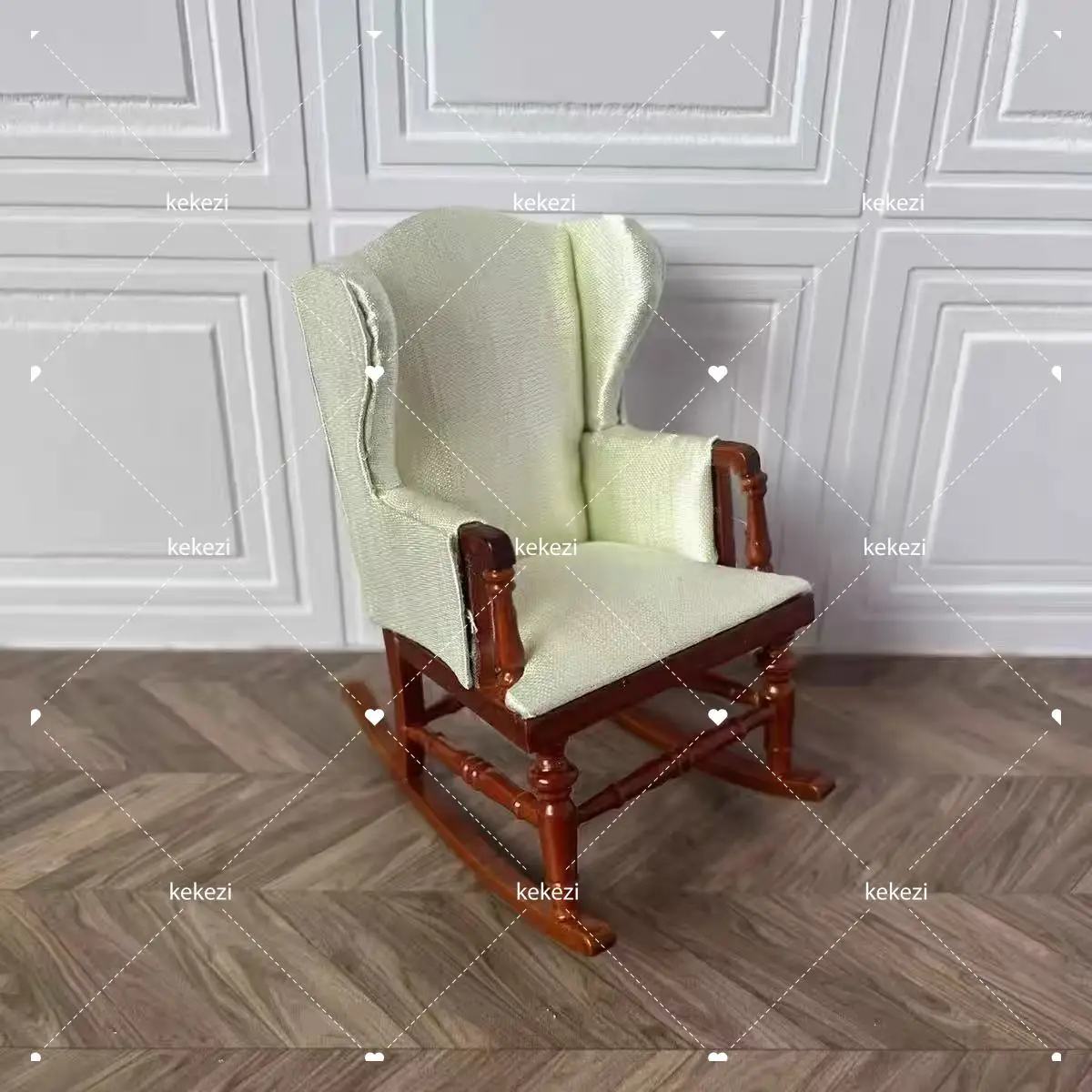 1:12 Poppenhuis Europees Meubilair Decoratieve Miniaturen Scène Mini Gesneden Tafel Stoel Computer Bureau Stoel Meubilair