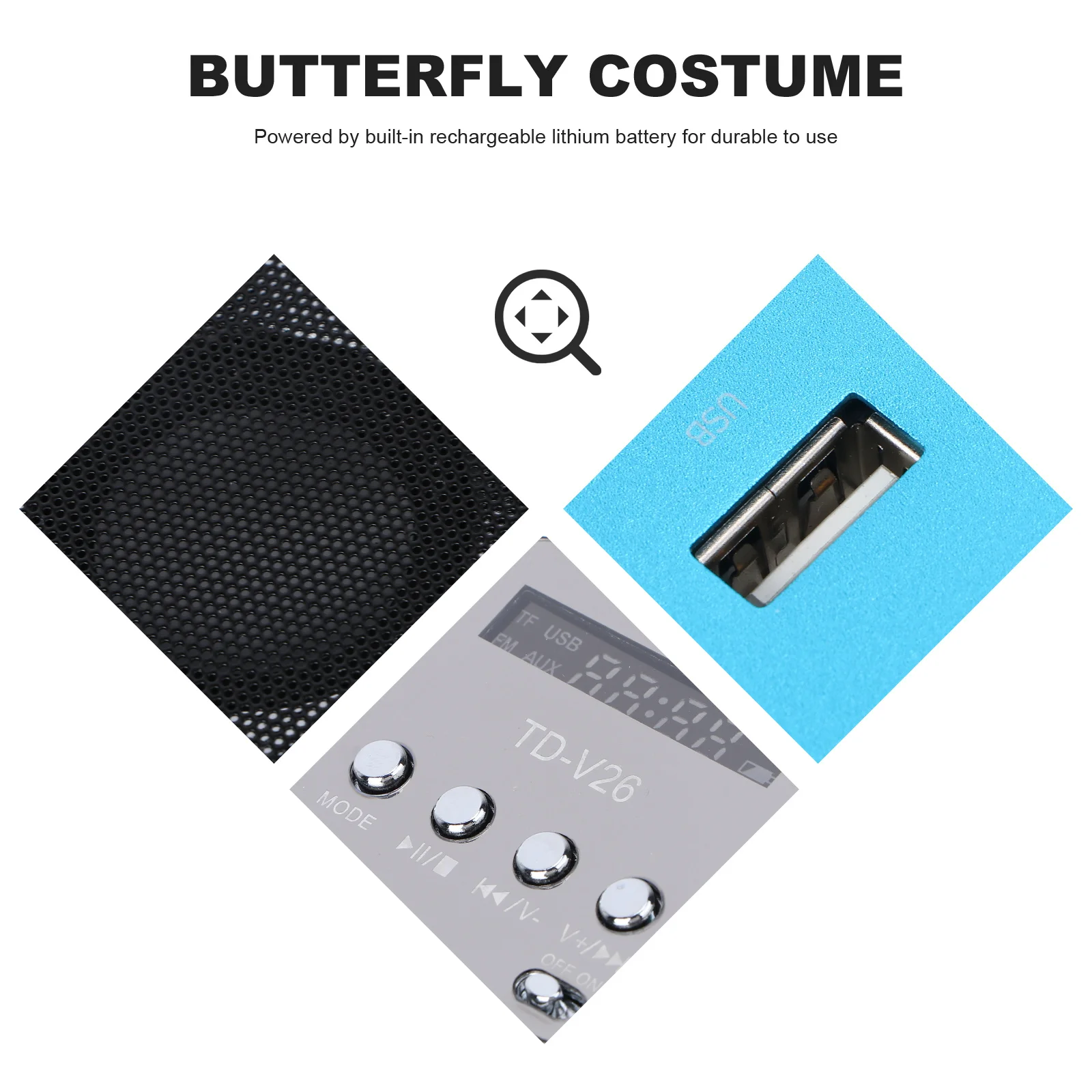 

Mini Portable Digital Speaker Fm Radio Mp3 Player Usb/ Card Slot Led Display Audio Amplifier For Outdoor Indoor Blue