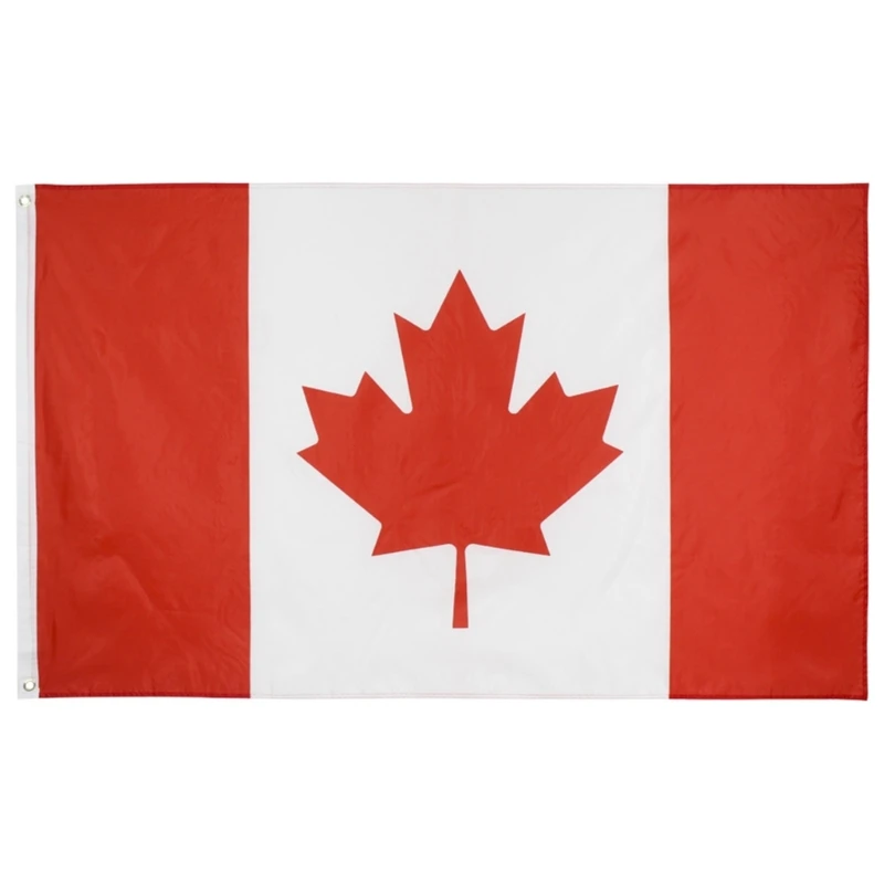 Drapeau du Canada en Polyester 90x150cm, drapeaux nationaux des pays-bas, bannières canadiennes en 3 couleurs, livraison directe