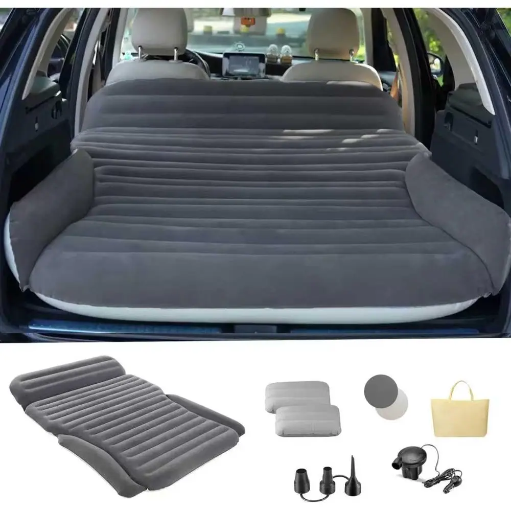 

Надувной матрас для внедорожников, грузовиков и кемпинга – портативная утолщенная автомобильная кровать для путешествий, в комплекте 2 подушки и электрический насос