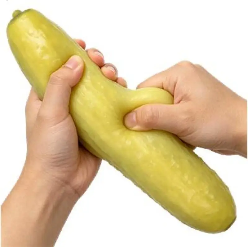 1Pc Cucumber Shaped Squeezed Toy Creatively Gift for Kid Adult Sensory Playful Toy Realistic Interesting Decompression Toy