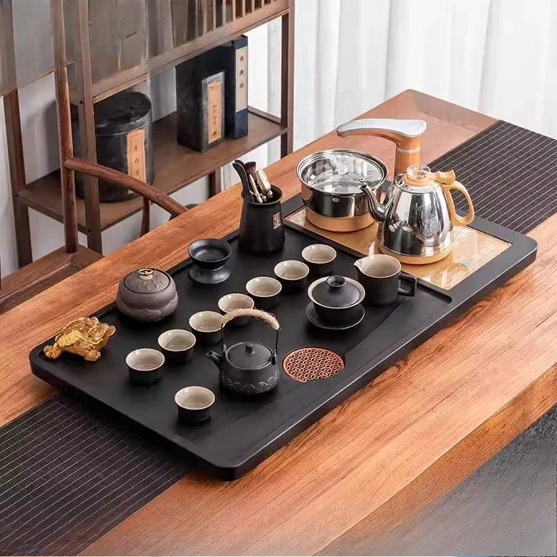 a*-Chinese Kung Fu Tea Tray Hospitality Ceremony Nordic Decorative Serving Tea Tray Living Room Luxury Home Decorationgs/.
