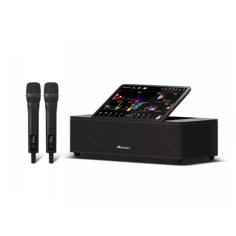 

Inandon KV-MS6 King Sound All-In-One Home Theatre Karaoke Machine Full Set RGB LED Lighting Battery Powered Memory Card Support