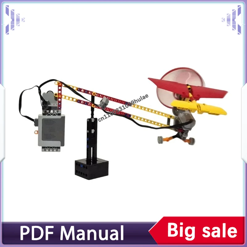Electric Rotor Propeller Flying Model MOC Building Blocks Technic  Bricks Set DIY Assembly Engineering Toy Collection