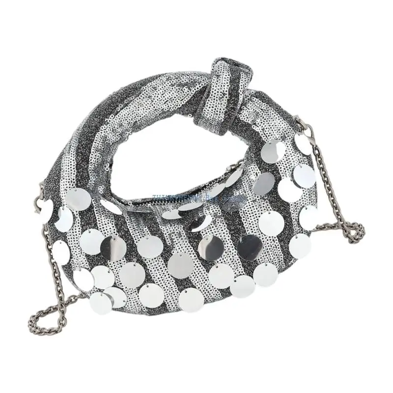 340D Sequins Evening Bag Glittering Detailing Practical Capacity Crossbody Bags Portable Design Shoulder Purse for Women
