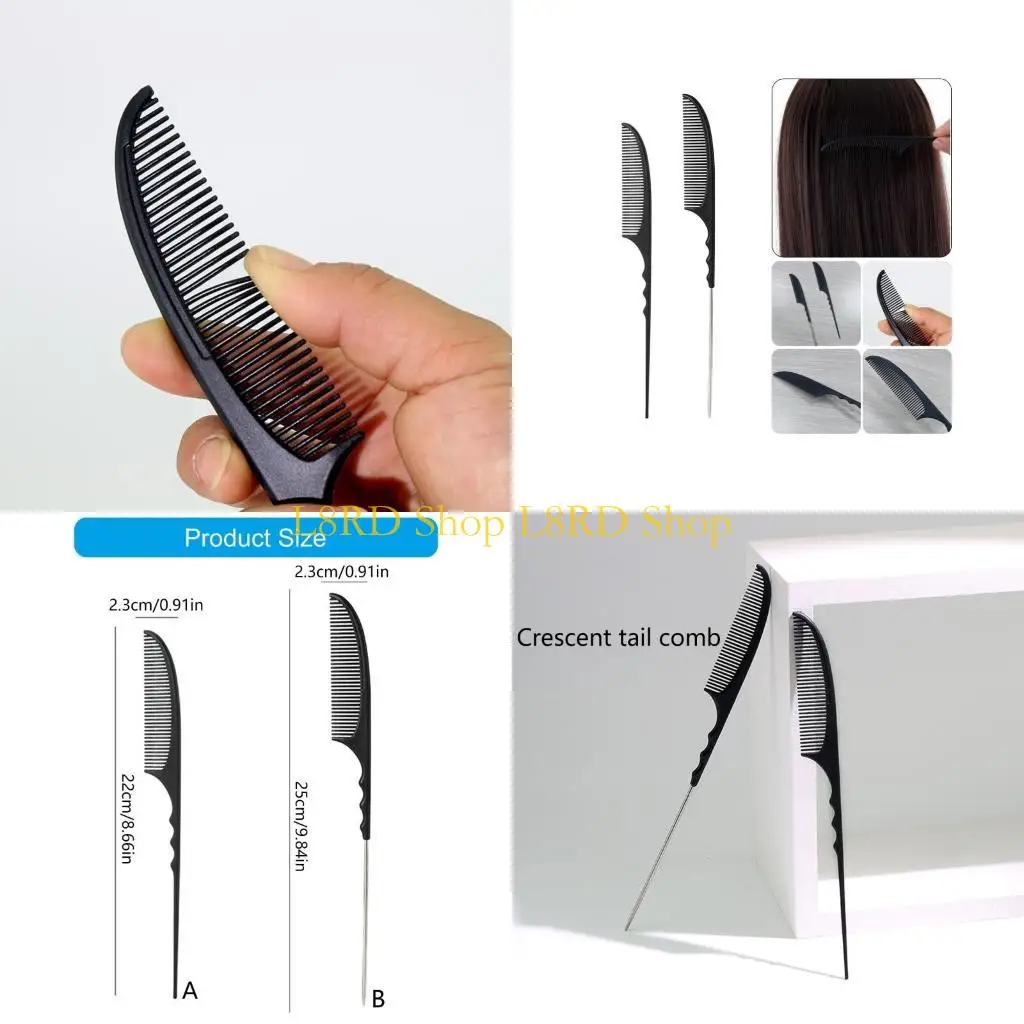 L8RD Carbon Fiber Teasing Comb Parting Comb Hairdressing Comb for Wet and Dry Hair