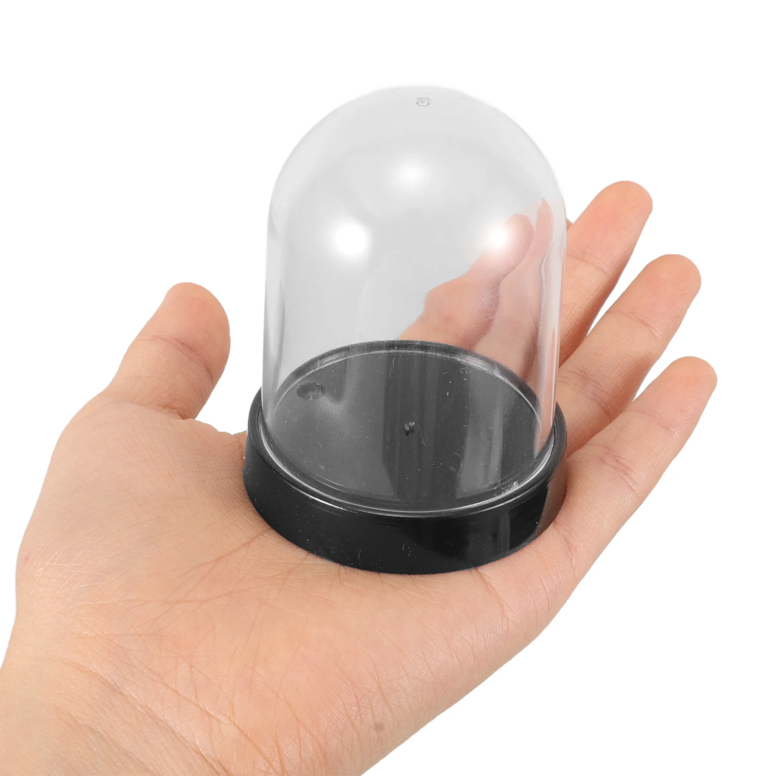5 set Glass Bell Jar Cloche Dome Clear Plastic Display Cases for Collectibles Mini Decorative Vases ornaments high transparency