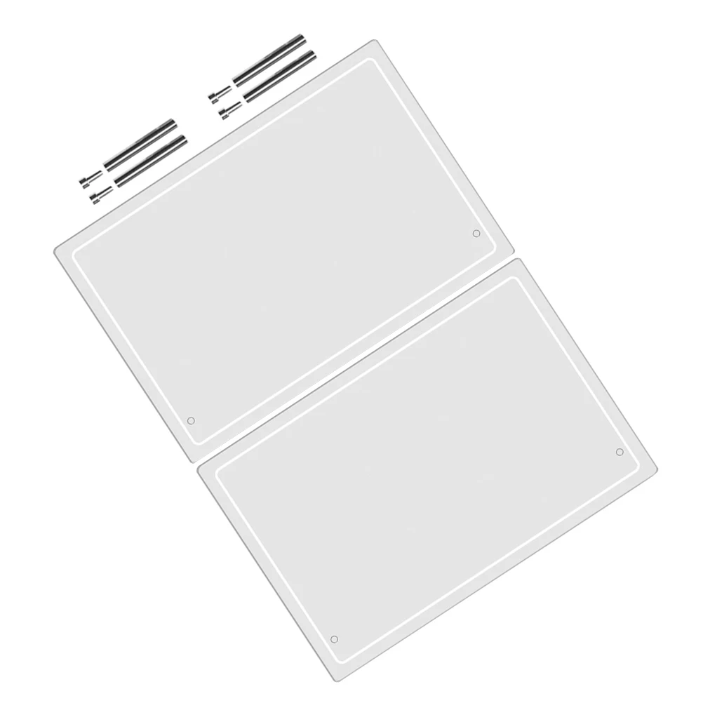 

2 Sets Note Board Small Whiteboards Office Memo Writing Tabletop Acrylic for Portable