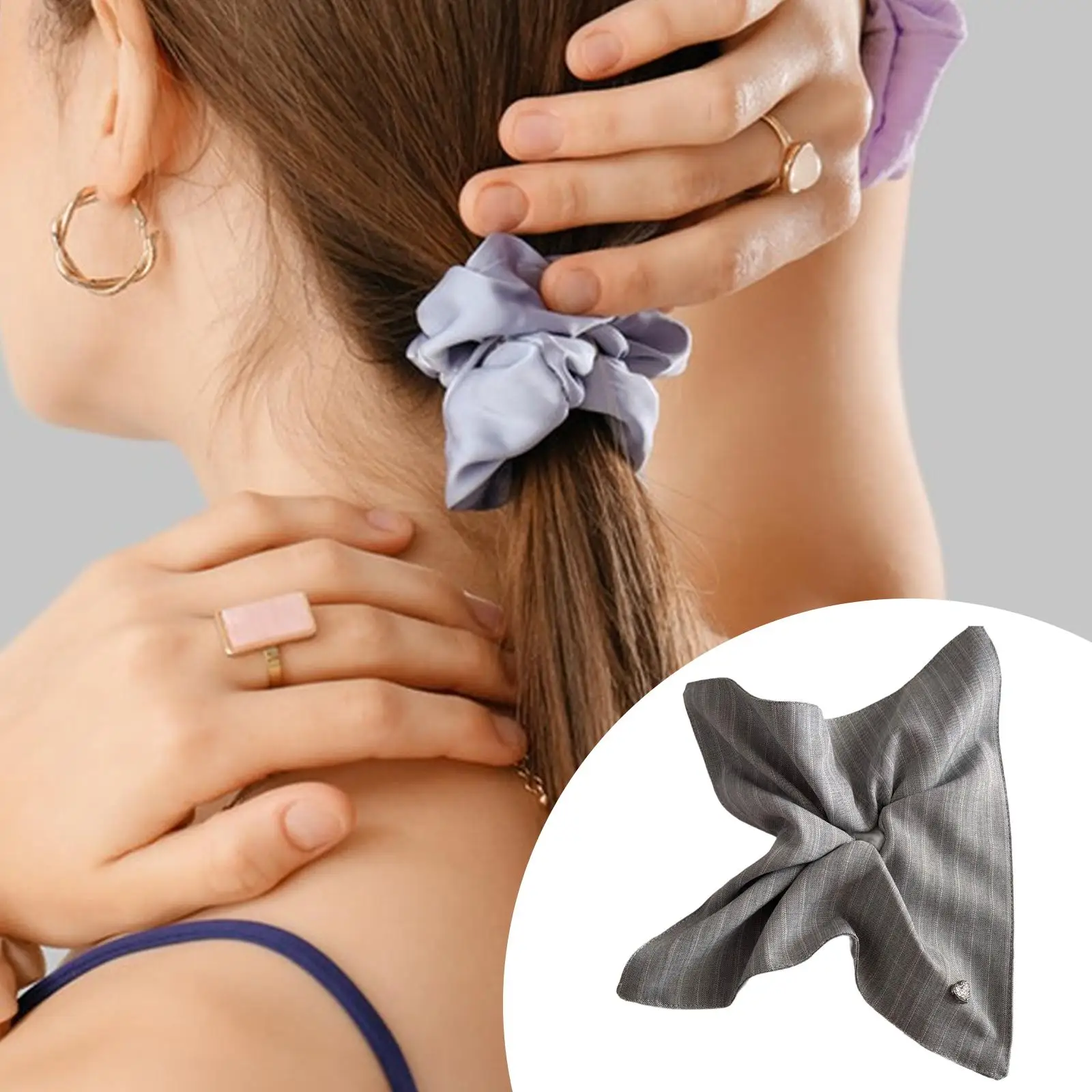 

Полосатая резинка для волос, очень большая, мягкая, для повседневных танцев и вечеринок