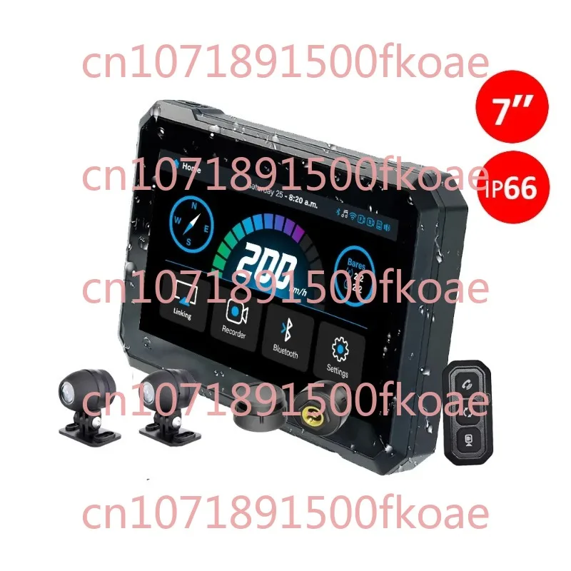 

C7-S Motorcycle Wireless CarPlay 7inch GPS Navigator with Remote Control Tire Pressure Recorder