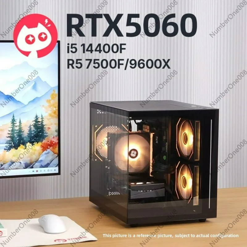 

Игровой настольный компьютер, корпус из черного стекла, DIY-сборка, мощная рабочая станция для видеомонтажа, высокопроизводительная игровая конфигурация