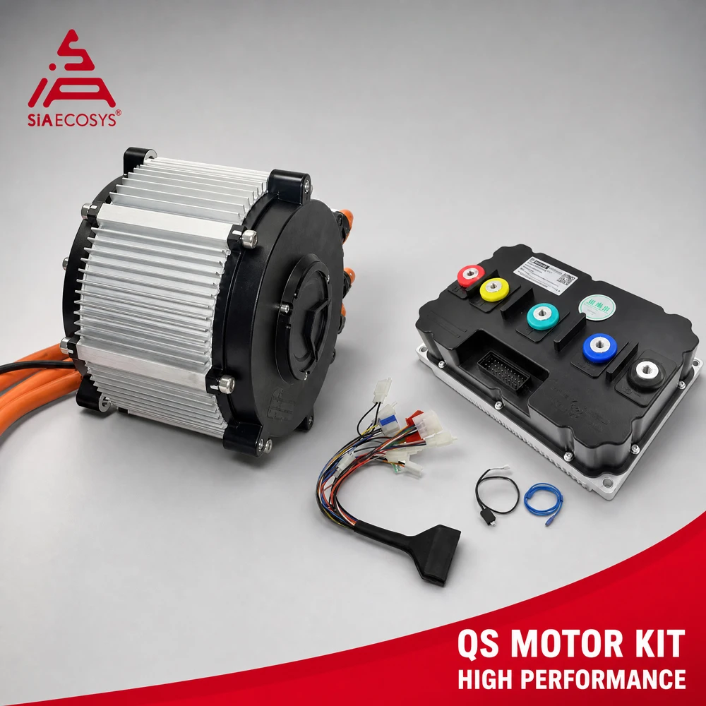 SIAECOSYS SIA200-50 12kW 92N.m IP67 Gear Ratio 1:2.04 26kW Peak PMSM Motor Kit with Fardriver ND721200B for Electric Motorcycle