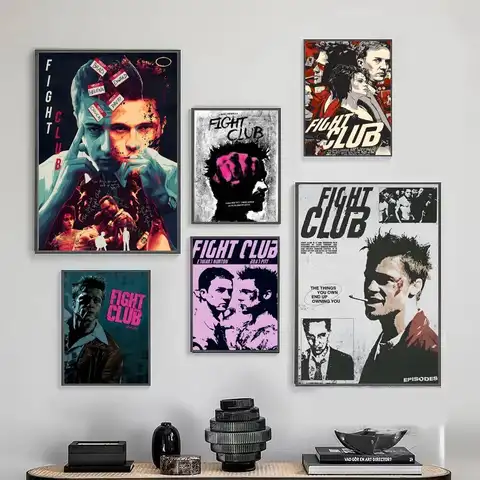F-Fight Club Good Quality Prints And Posters Whitepaper Prints Posters Artwork Wall Decor