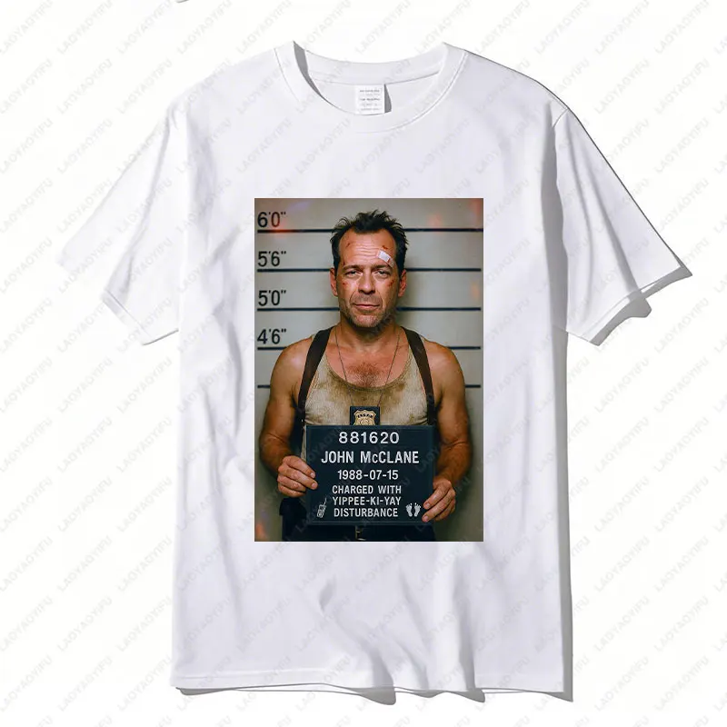 Die Hard Funny Christmas Movie TShirt Unisex Men Women Adult Cotton Tees Hipster Street Fashion Male Portrait Graphic Print Tops