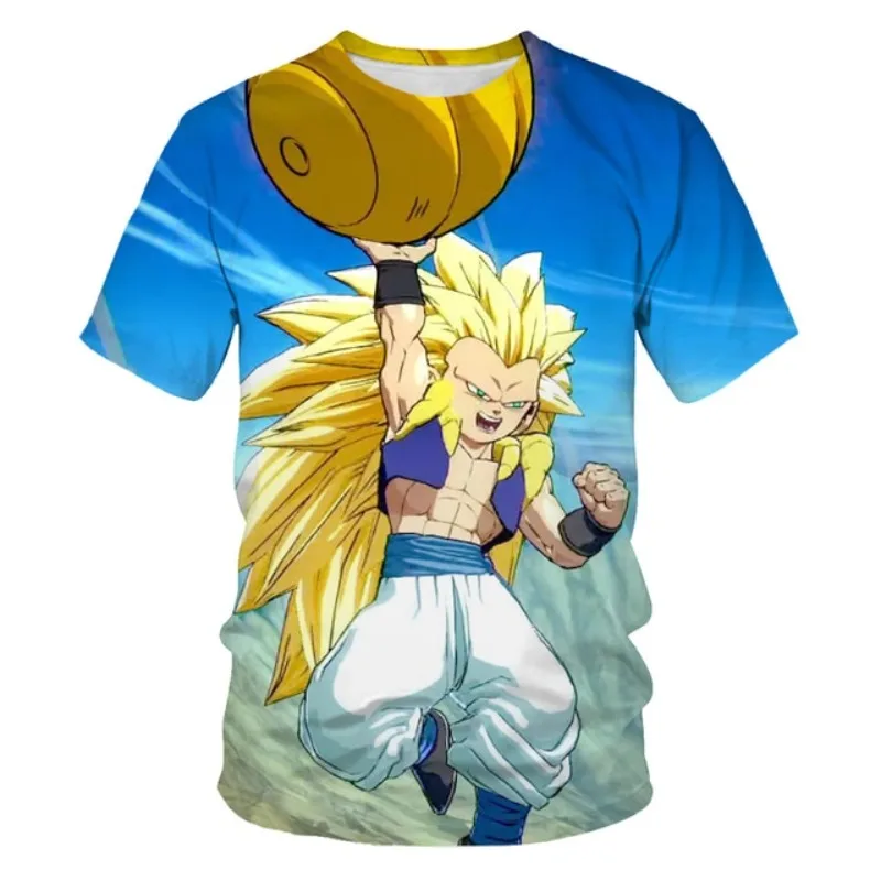 New Dragon Ball Z T-shirts DBZ Jerseys Men's Summer Japanese Anime Harajuku 3D Printed T-shirt Short Sleeved Men's T-shirt Y2k