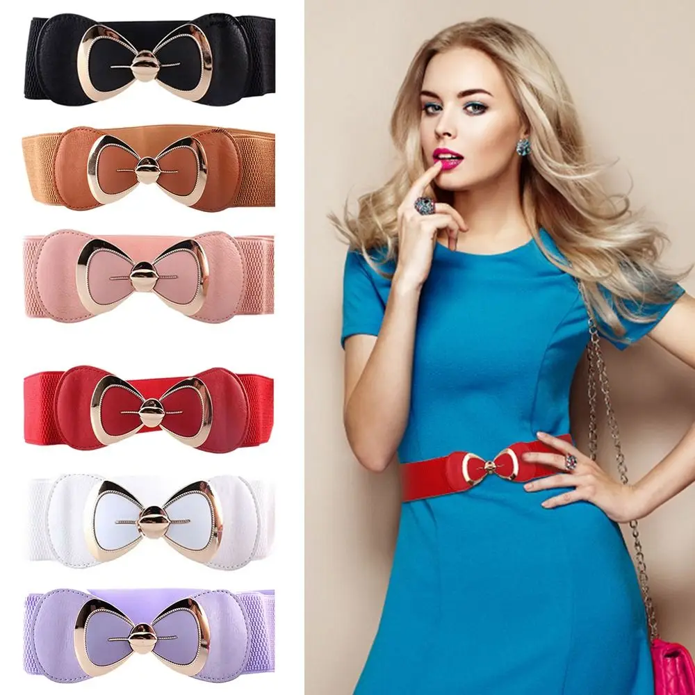 

Elegant Clothing Supplies Women Accessories Wide Waist Belt Dress Strap Waistband Elastic Buckle