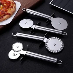 Pizza Roller Cutter Stainless Steel Pizza Knife Shovel Cake Crepes Multifunction Round Wave Cutter Wheels Hob Pizza Baking Tools