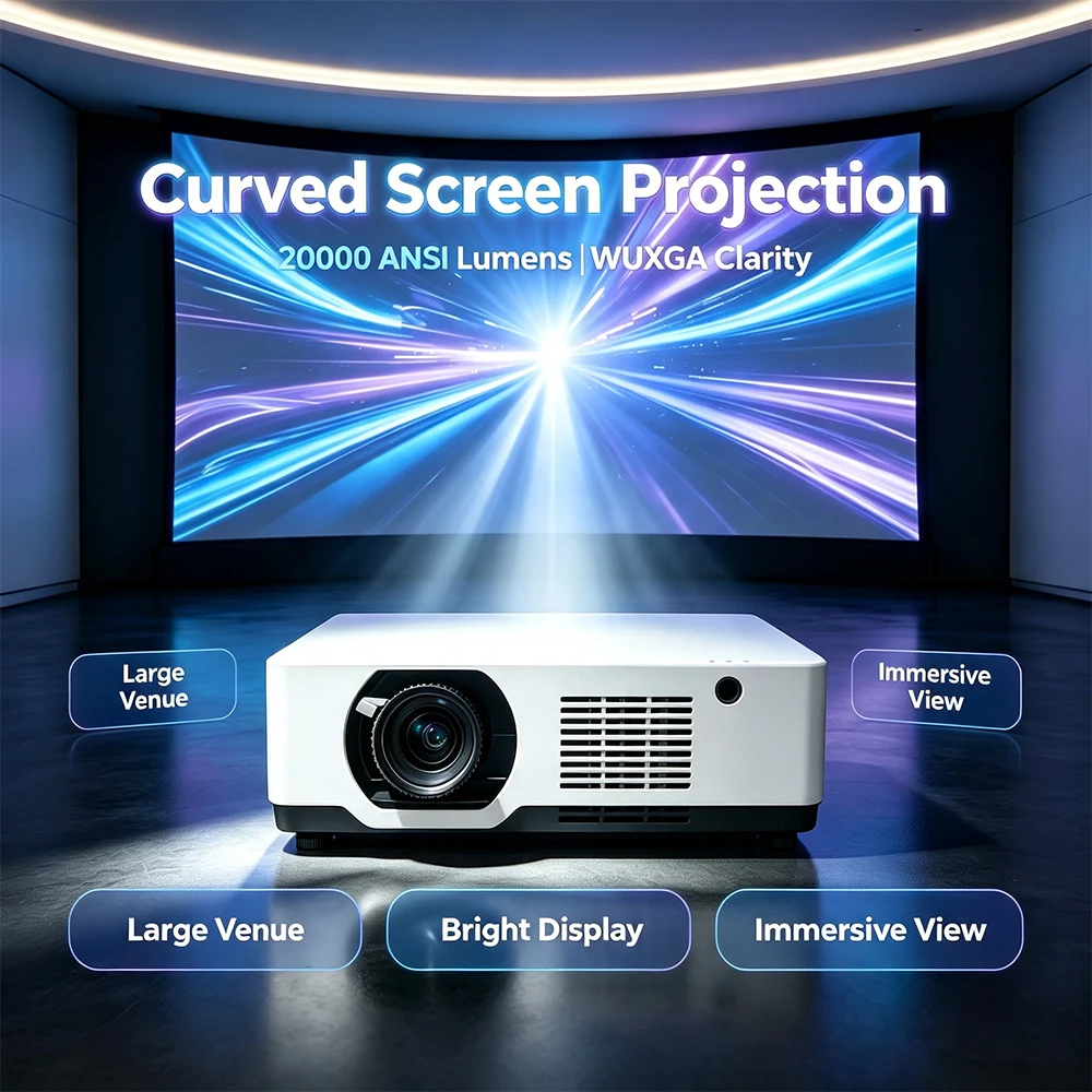 Efficient 6500 Lumen 4K Projector 3LCD Native 16:9 Aspect Ratio 30-300 Inch  2.1 HDR Support for Office