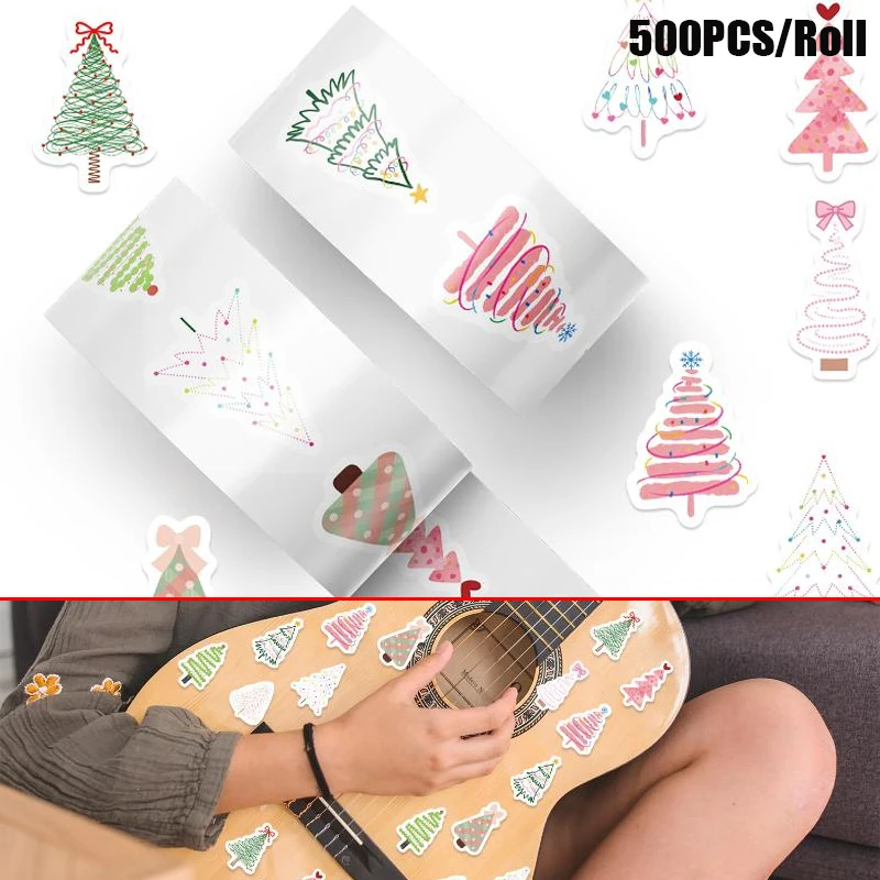 

500 шт./рулон красивые рождественские елочные декоративные наклейки Рождественский подарок упаковка этикетка наклейка награды наклейки Станция для скрапбукинга