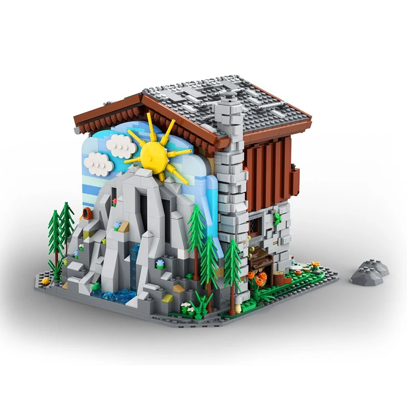 2684PCS MOC modular town house building alpine cabin model DIY assembly building block toys children's birthday gift
