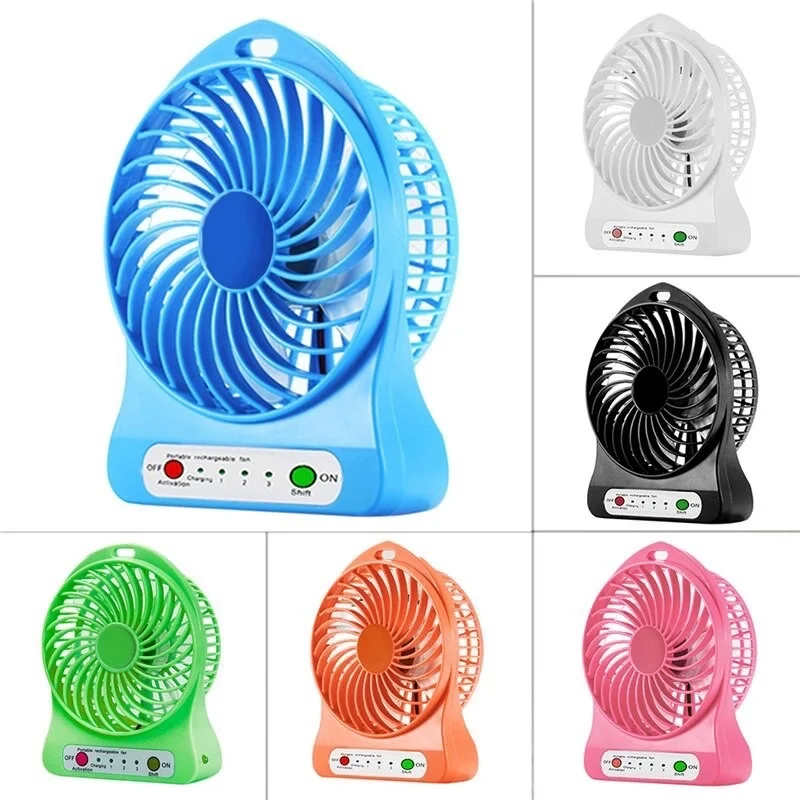 Mini Fan Ventilador Recarregável Usb Portátil 3 Velocidades Mini Fan