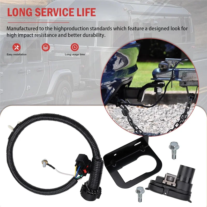 

AUTO Trailer Hitch Tow Wiring Harness Connector Kit For Ford F150 2009-2014 Replace 9L3Z-15A416-A 9L3Z15A416A