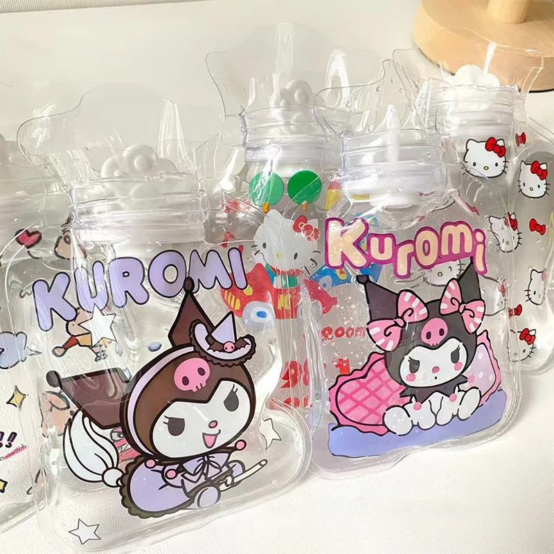 Cute Sanrios Hand Warmer Hot Water Bag Cartoon Hello Kitty Pochacco Kuromi Hot Water-filled Bag Y2k Carry-On Bag Keep Warm