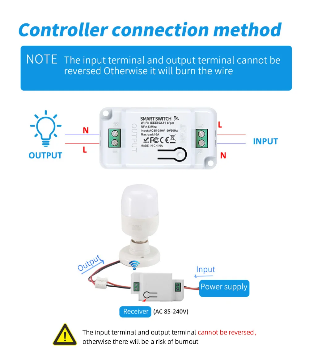 Tuya Wifi Smart Switch Mini Samrt Switch DIY Smart Light Switch Relay 433RF Control Smart Home Work With Alexa Google Home