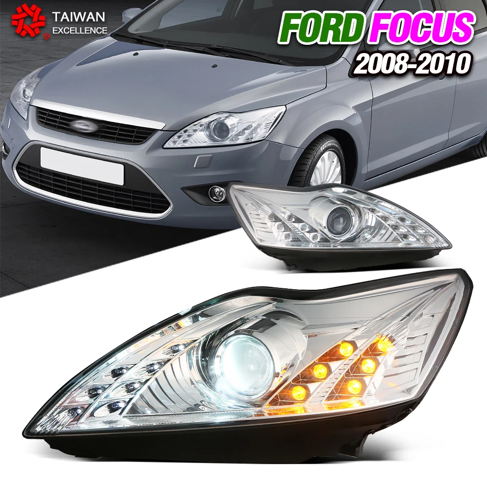 

Автомобильные фары DEPO для Ford Focus 2009-2012, фара с дневными ходовыми огнями, светодиодная фара в сборе