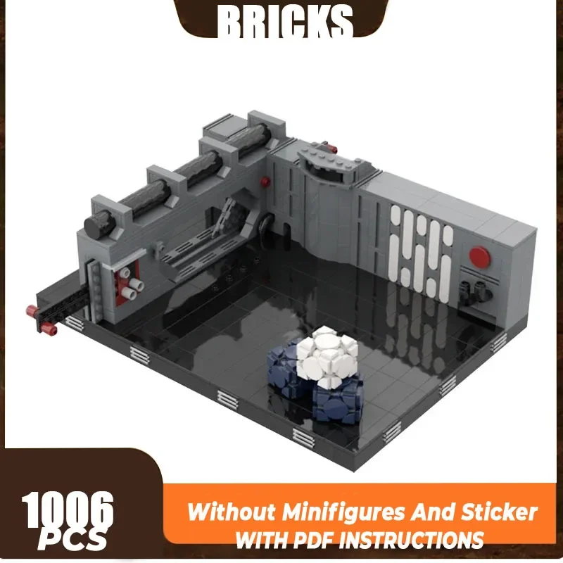 

Звездная модель фильма Moc, строительные кирпичи, Empire Despair, дуэль, диорама, технология, модульные блоки, подарок, рождественские игрушки, наборы «сделай сам», сборка