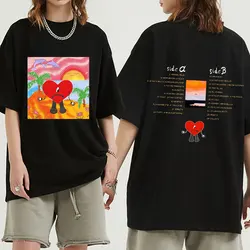 ユニセックスTシャツ,ヒップホップ,ミュージックアルバム,両面プリント,半袖