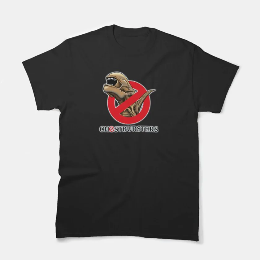 

Scary film Alien Xenomorph monster Chestbursters horror movie sci-fi Aliens 100% cotton printed t shirt plus size men's clothing