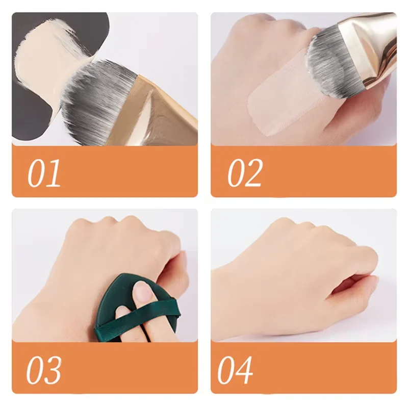 1/2/3 stuks ultradunne foundationborstels zacht haar dun gezicht platte contourborstel blending foundation crème make-upborstel schoonheidstool