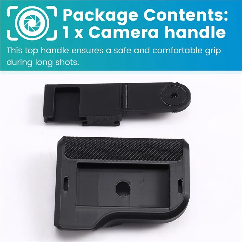 A33T-For Ace Pro 2 Expansion Adapter With 3D Printed Action Camera Handle Quick Release Shutter Button Grip
