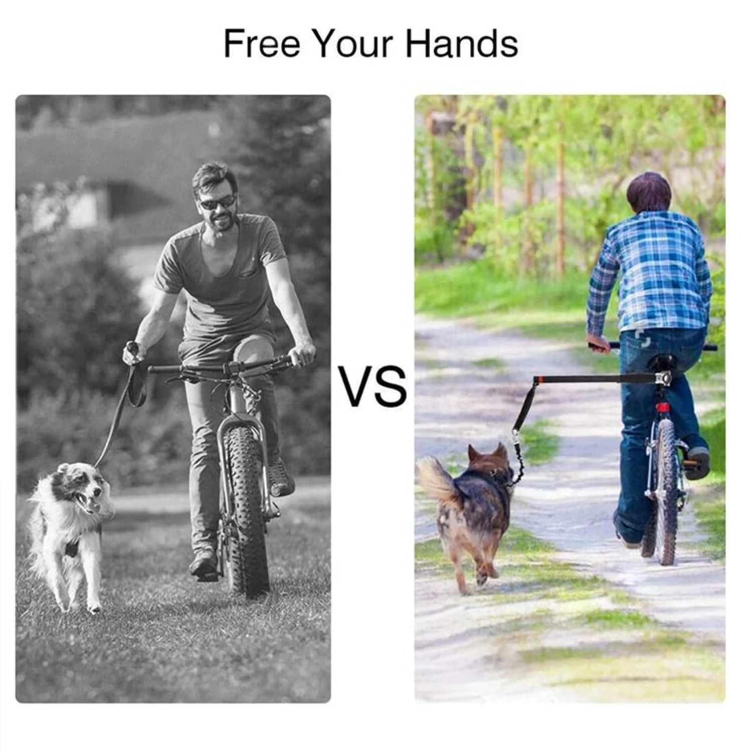 Bicycle Dog Walking Tool Stationary Bicycle Dog Traction Tool Free up your hands Keep your dog at a fixed distance from the bike