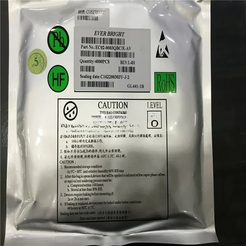 10pcs SMD LED Light Emitting Diode EC02-0603QBC 0603 Blue Light, Blue Light, Brand New Original, Straight Shot