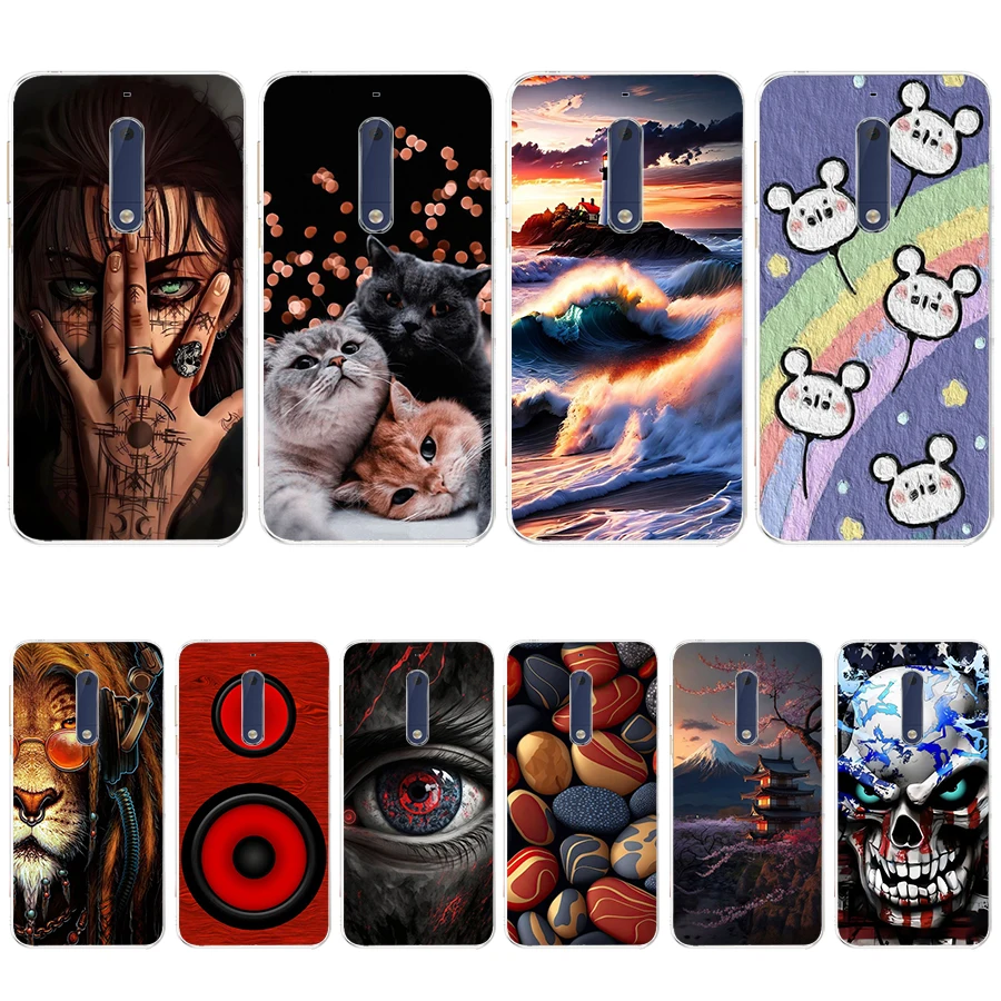 S3 colorful song Soft Silicone Tpu Cover phone Case for Nokia 5.1