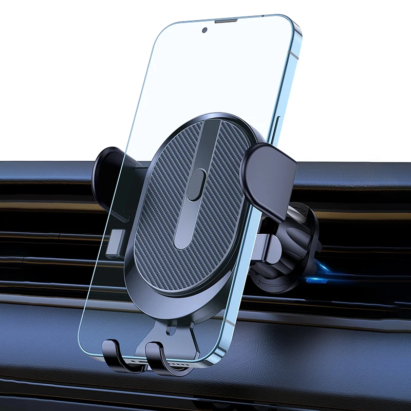 New Gravity Car Phone Holder Air Vent Hook Mobile Phone Mount 360-Degree Rotation Smart Phone Holder for Car One-Hand Placement