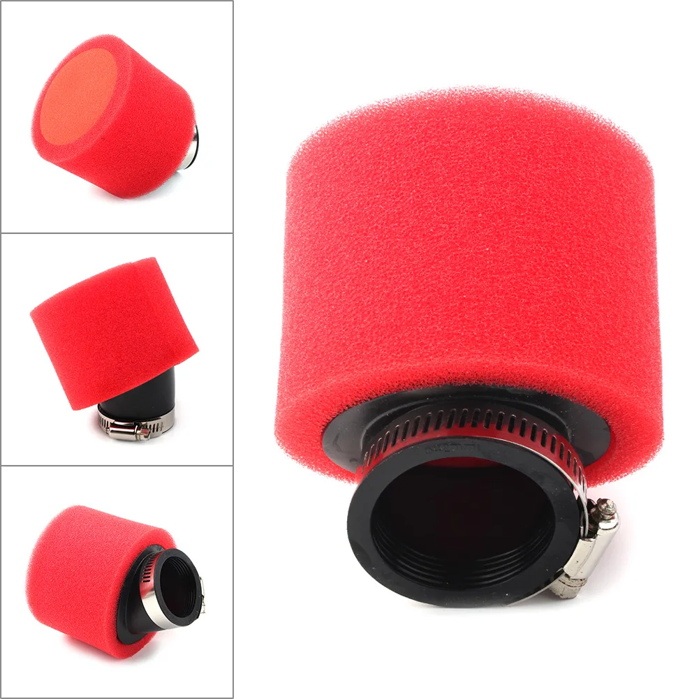 Angled Red Foam Motorcycle Air Filter 40mm for XR50 CRF50 XR CRF 110CC 125CC 150CC Buggy Dirt Bike Motorcycle ATV Motorbike