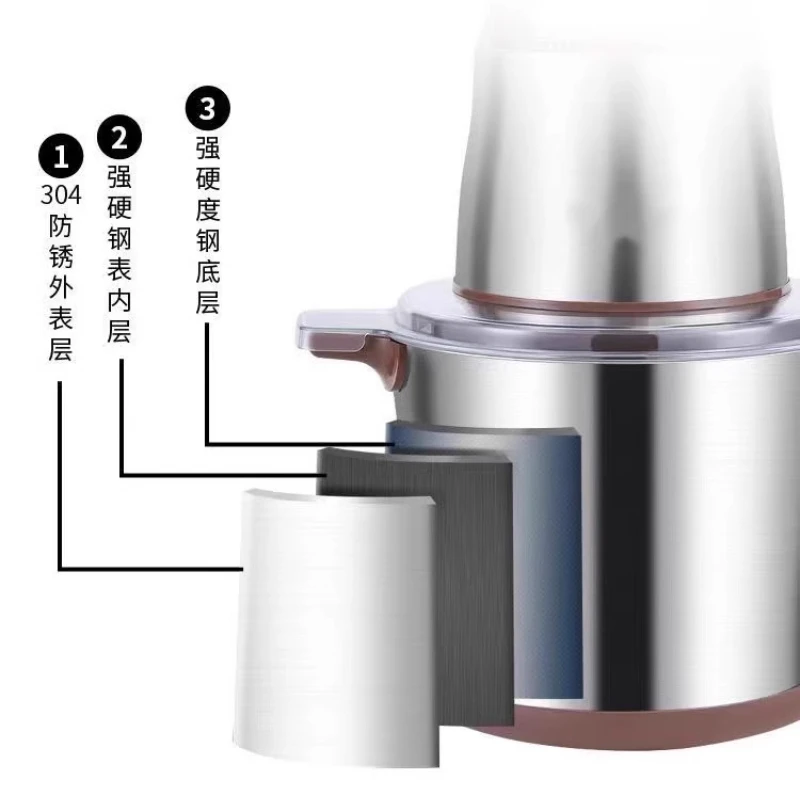 مفرمة لحم كهربائية متعددة الوظائف، خلاط منزلي وتجاري ذو سعة كبيرة، ماكينة تعبئة اللحوم الزلابية عالية الطاقة