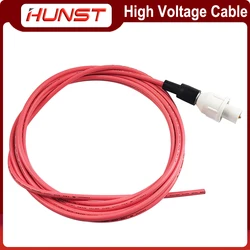 HUNST 40KV High Voltage Cable Red Positive Lead Wire 3Meters for Co2 Laser Power Supply and Laser Tube Cutting Engraving Machine