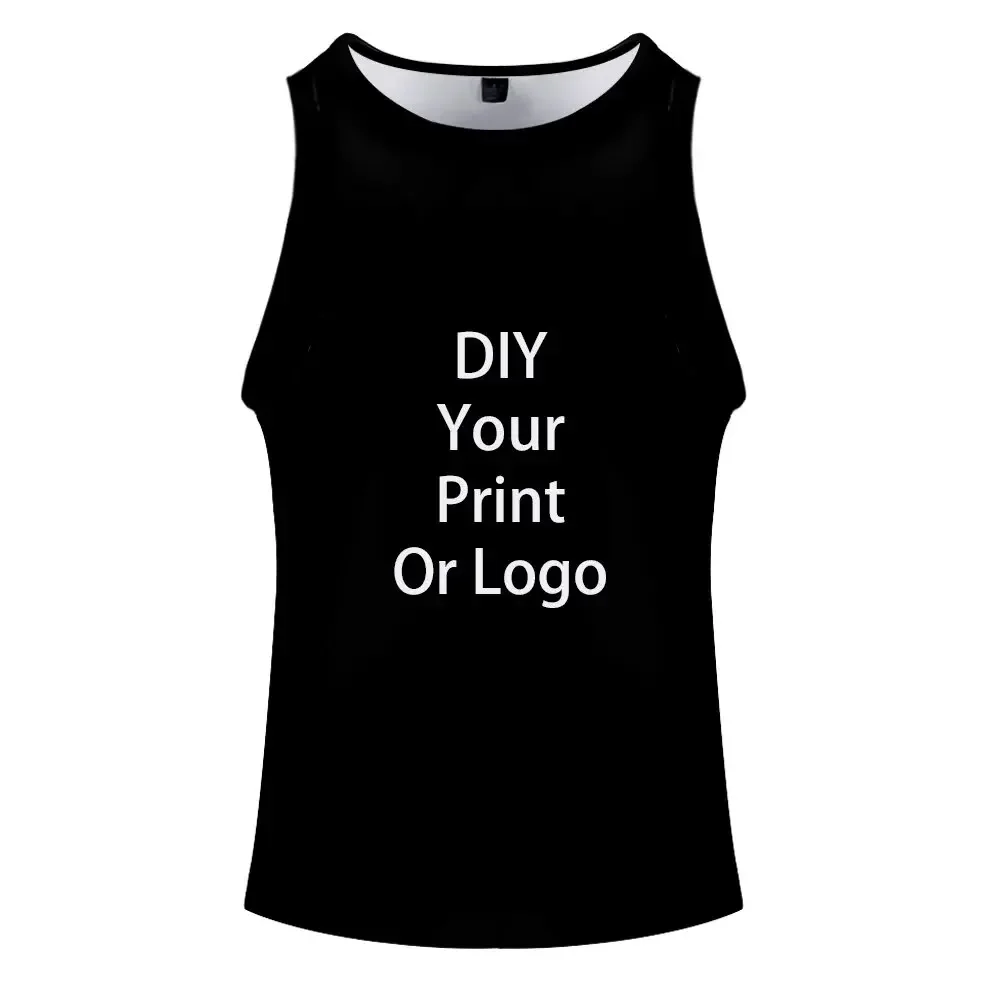 Customized Print Round Neck Vest Midjourney Sleeveless Breathable Men Clothes Women DIY Photo Logo Kid Summer Tank Tops Chatgpt