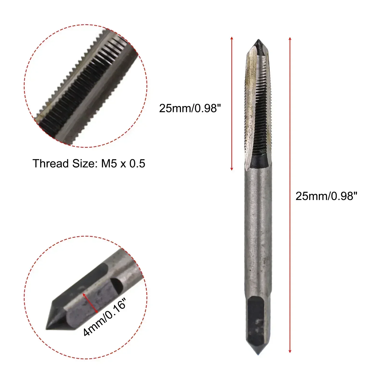 

Bottom Taps Clear Threads Excellent Hardness Uncoated Wear Resistance 9SiCr Alloy Tool Steel Good Cutting Performance