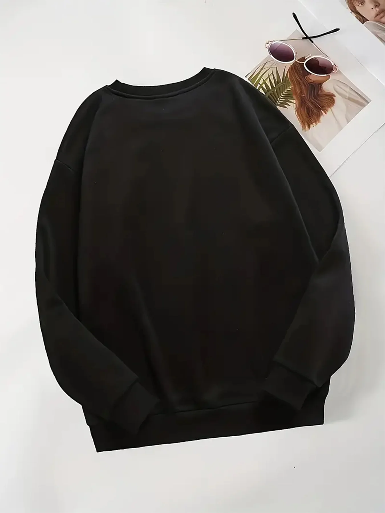 Letter Print Pullover Sweatshirt, Casual Long Sleeve Crew Neck Sweatshirt for Fall & Winter, Women's Clothing