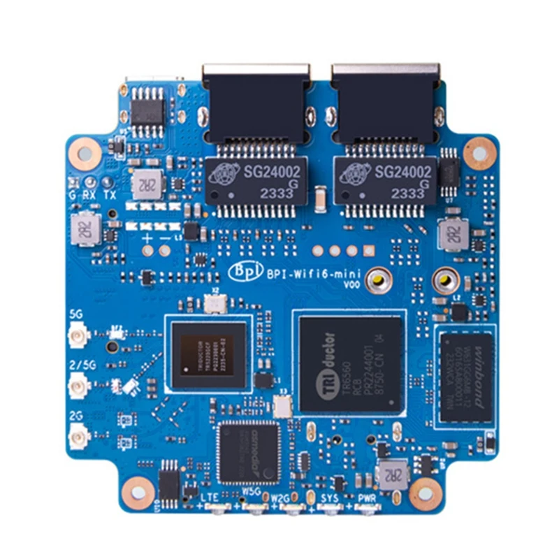 

Для Banana Pi BPI-WIFI6 мини-маршрутизатор с открытым исходным кодом TR6560 TR5220 Wi-Fi SOC двухъядерный ARM Cortex-A9 1,2 ГГц умная плата маршрутизатора