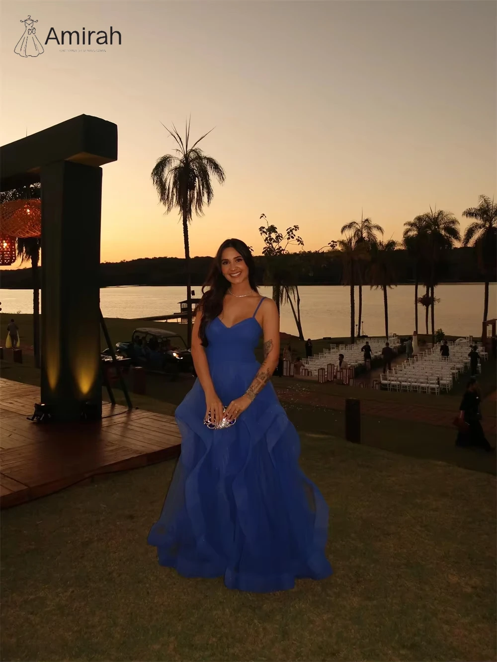 Amirah A-Linie Tüll Abendkleider Frau Elegant Luxus Damen Elegantes Partykleid Maßgeschneiderte Kleider für besondere Anlässe Abschlussball